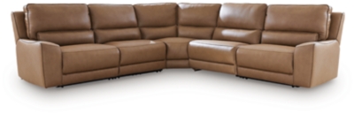 Silverbrooke 5-Piece Power Reclining Sectional, Caramel, large
