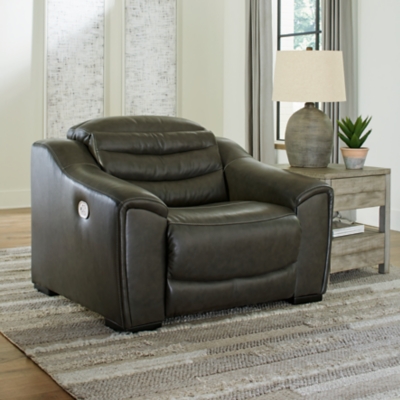 Center Line Power Recliner, Dark Gray, rollover