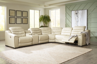 ASHLEY - JUEGO DE SOFÁ RECLINABLE Y LOVESEAT GASPAR POWER CON REPOSACABEZAS  AJUSTABLE