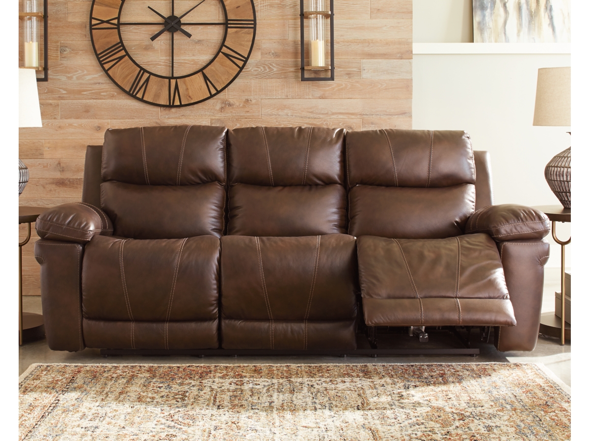 Ashley leather store power reclining sofa