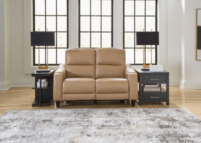 Mosswell Power Reclining Loveseat, Toffee, rollover