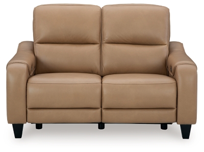 Mosswell Power Reclining Loveseat, Toffee, large