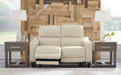 Mosswell Power Reclining Loveseat, Almond, rollover