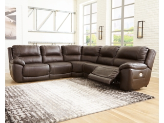 Dunleith 7-Piece Dual Power Leather Reclining Sectional | Ashley