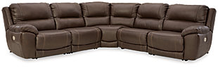 Dunleith 5-Piece Power Reclining Sectional, Chocolate, large