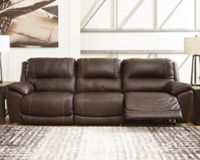 APK-U71604S3 Dunleith 3-Piece Dual Power Leather Reclining Sofa sku APK-U71604S3