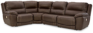 Dunleith 4-Piece Power Reclining Sectional, Chocolate, large
