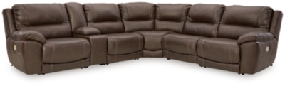 Dunleith 6-Piece Power Reclining Sectional, Chocolate, large