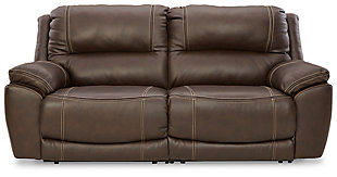 Dunleith 2-Piece Power Reclining Sectional Loveseat, Chocolate, large