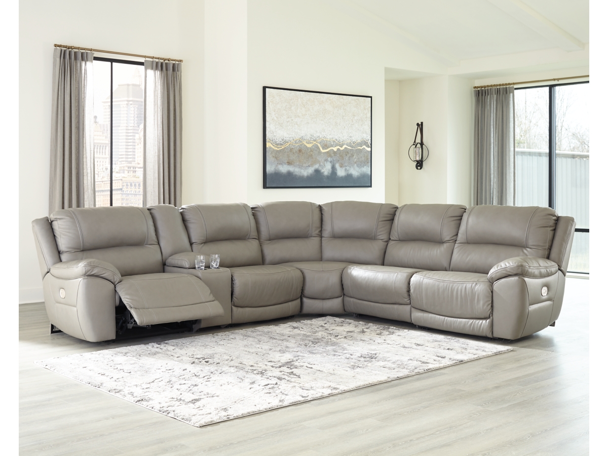 Dunleith 6-Piece Dual Power Leather Reclining Modular