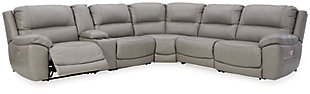 Dunleith 6-Piece Power Reclining Sectional, Gray, large