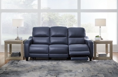 Mercomatic Power Reclining Sofa, Ocean, rollover
