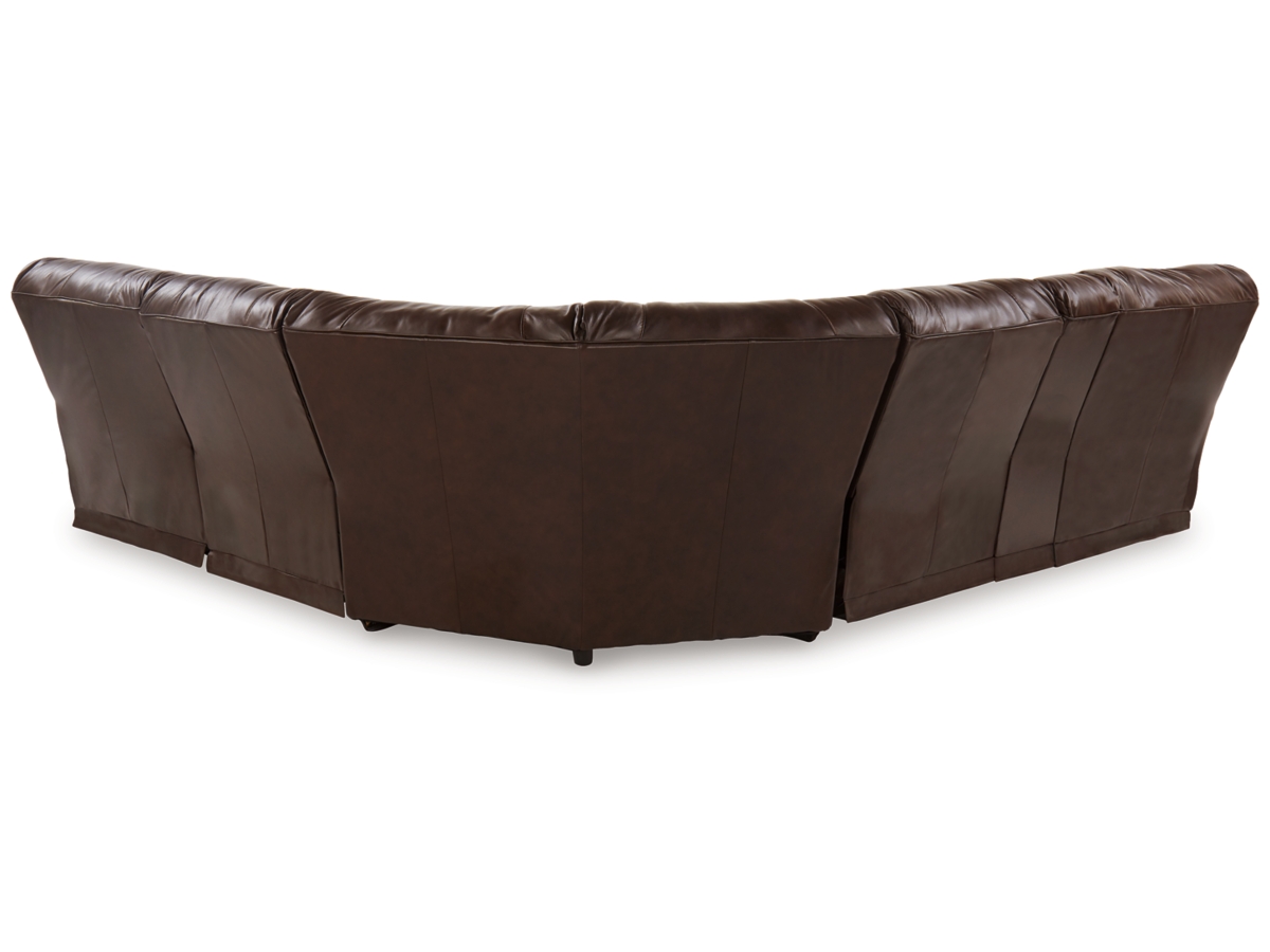 Family Circle 3-Piece Power Leather Reclining Sectional | Ashley