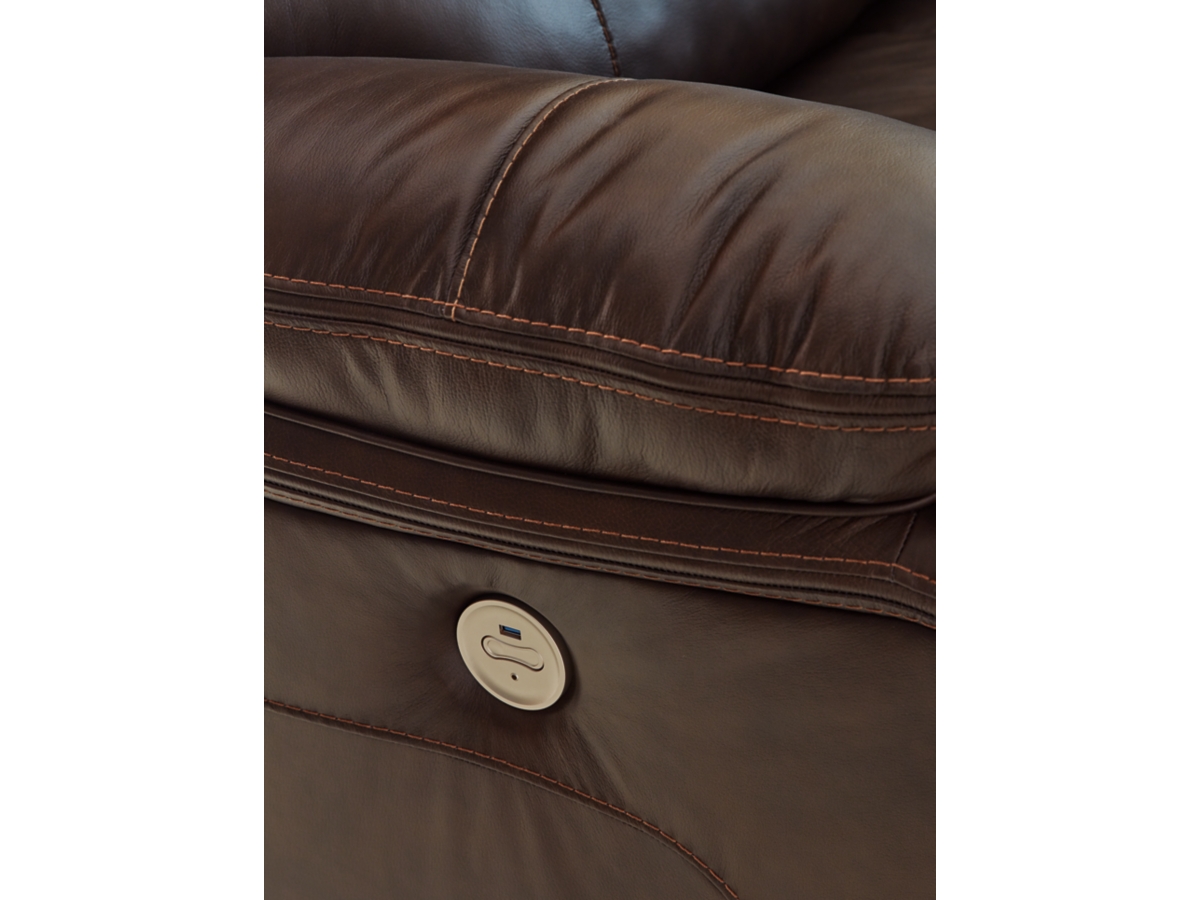 ✨Ree✨ Family Circle 3-Piece Power Leather Reclining Sectional | Ashley