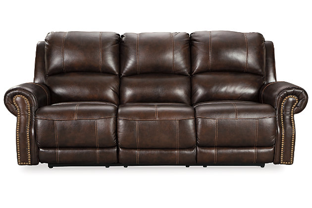 Buncrana Dual Power Reclining Sofa, Ashley Leather Recliner Sofa Loveseat