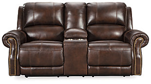 Buncrana Power Reclining Loveseat with Console, , large