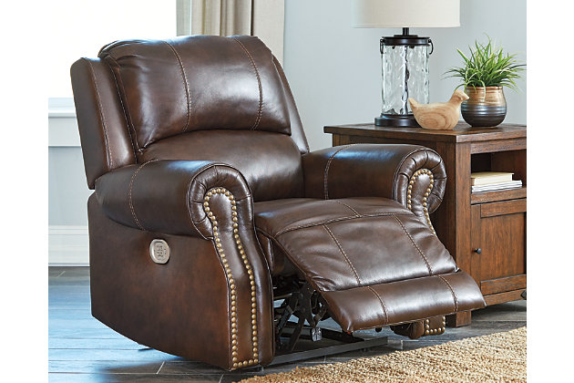 Buncrana Dual Power Recliner Ashley, Power Recliners Leather