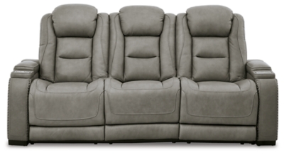 The Man-Den Power Reclining Sofa, Gray, large
