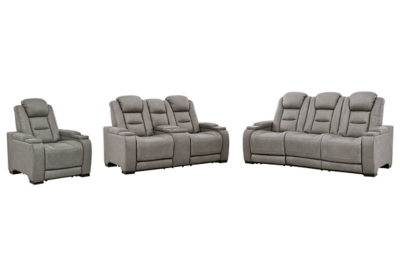 Signature Design by Ashley The Man-Den U8530513 Contemporary Power Recliner  with Adjustable Headrest and Lumbar Support, Furniture and ApplianceMart