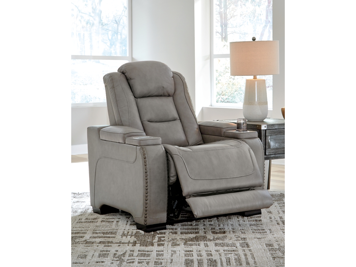 The Man-Den Triple Power Leather Recliner Ashley