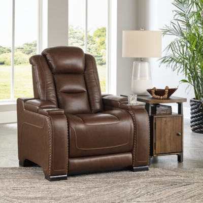 The Man-Den Power Recliner, Mahogany, large