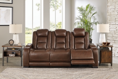 The Man-Den Power Reclining Sofa, Mahogany, large