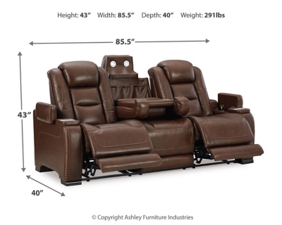 The Man-Den Power Reclining Sofa, Mahogany, large