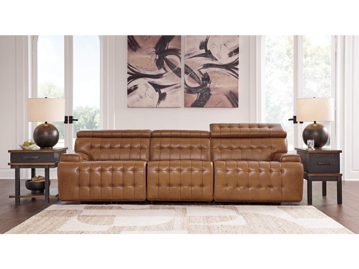 Temmpton Dual Power Leather Reclining Modular Sofa | Ashley