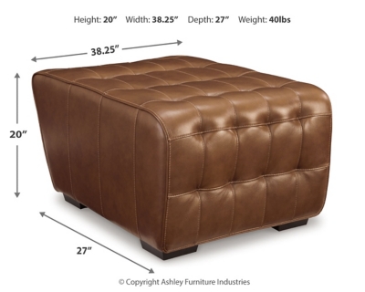 Temmpton Oversized Accent Ottoman Dimensions