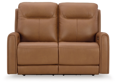 Tryanny Triple Power Leather Reclining Loveseat