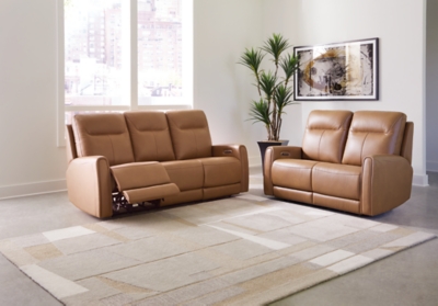 Tryanny Sofa and Loveseat, Butterscotch