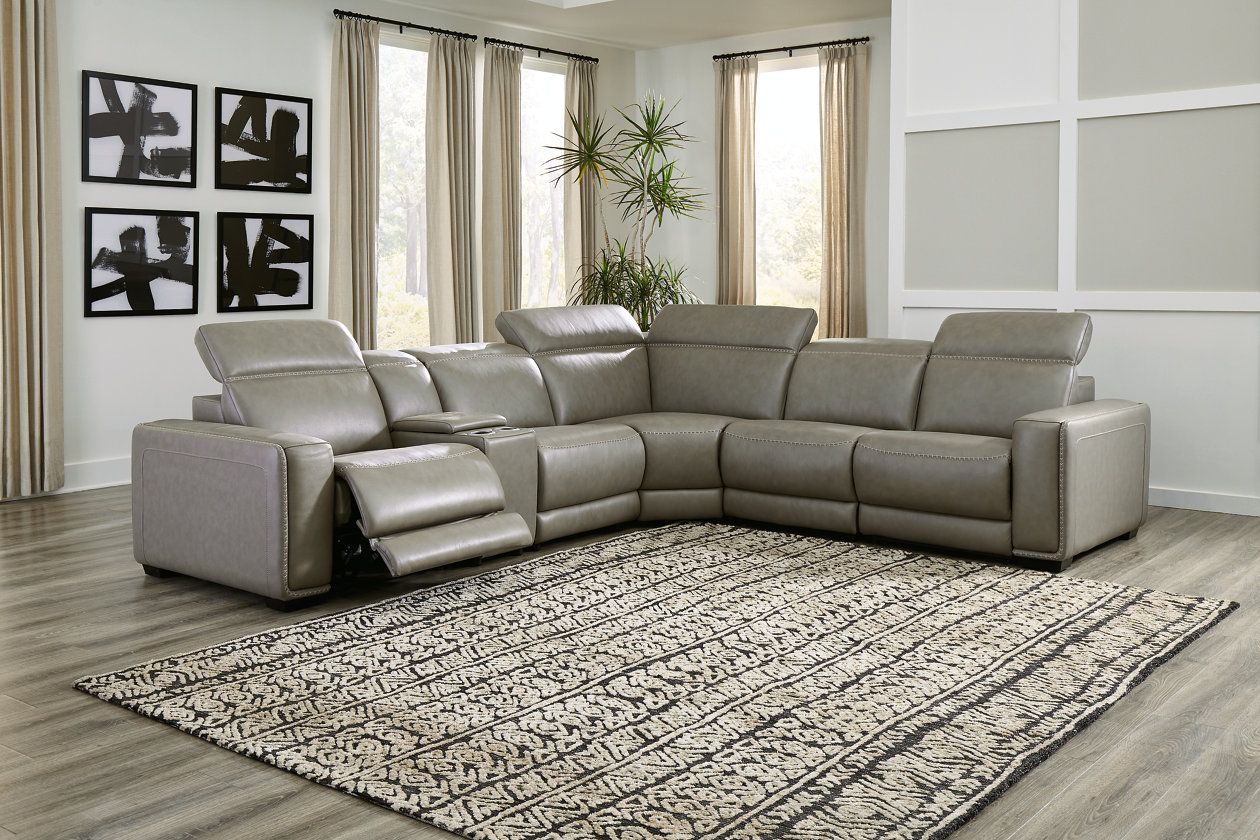 Leather Reclining Modular Sectional
