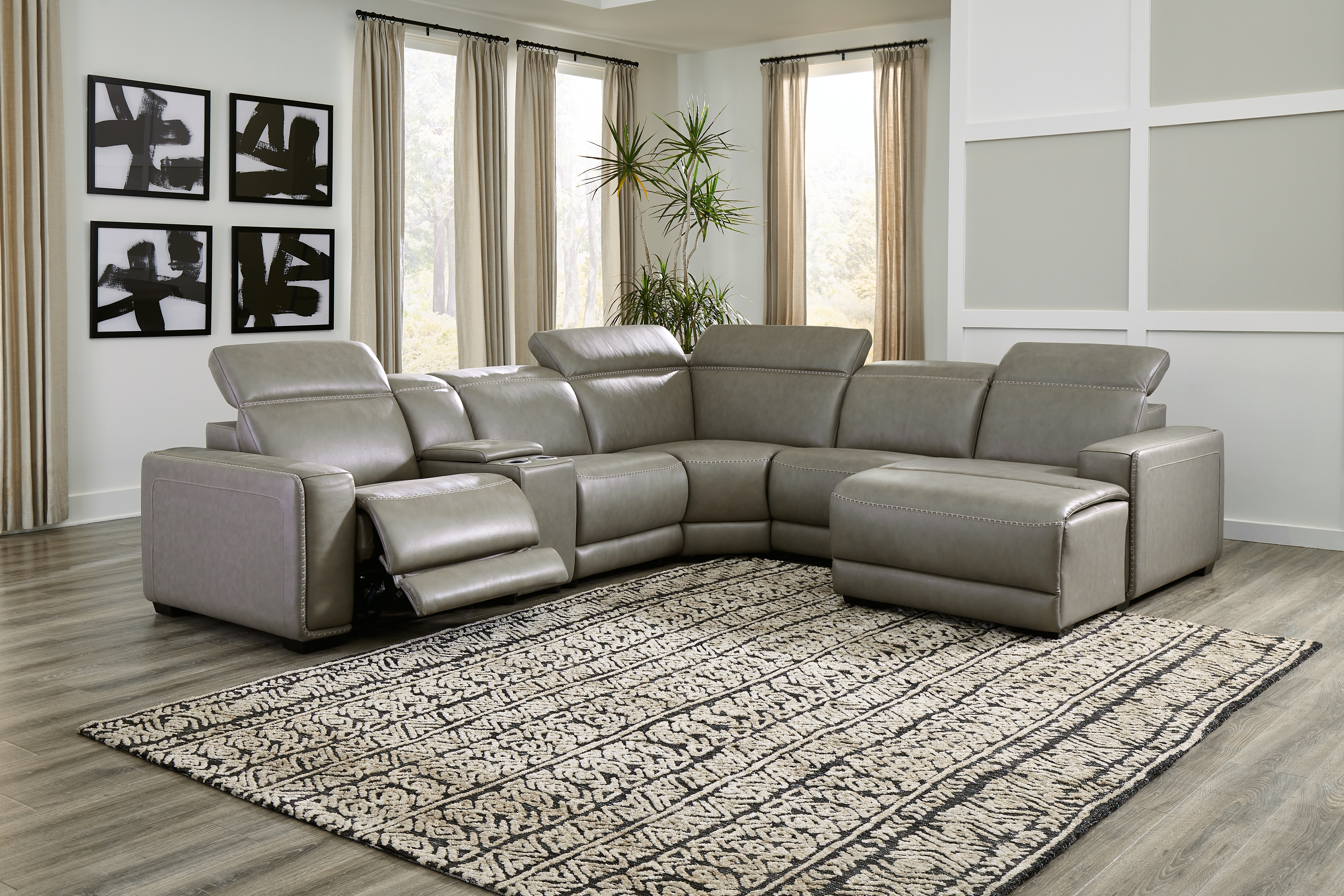 Reclining sectional best sale