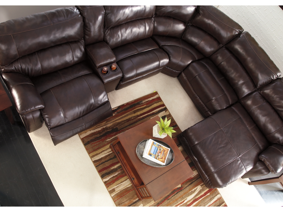 Damacio 6 Piece Reclining Sectional with Chaise and Power Ashley
