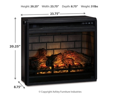 Entertainment Accessories Electric Infrared Fireplace Insert Dimensions
