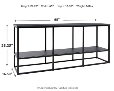Yarlow 65" TV Stand, Black, large