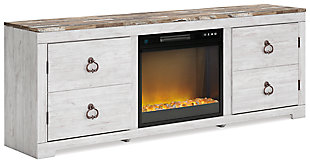 Willowton TV Stand with Electric Fireplace, , large