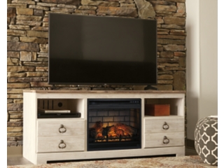 Willowton 4 Piece Entertainment Center with 63 TV Stand and Electric Fireplace Ashley