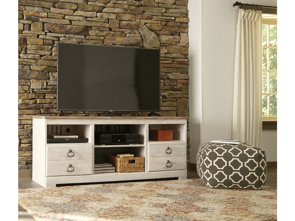 Willowton TV Stand - Whitewash Willowton TV Stand - Whitewash