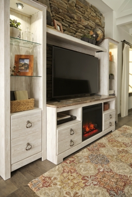 Willowton 4-Piece Entertainment Center with Fireplace