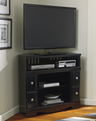 Shay 38" Corner TV Stand Ashley Furniture HomeStore