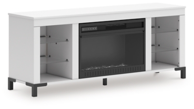 Brollevi 60" TV Stand with Electric Fireplace, , large