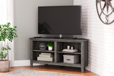 Arlenbry Corner TV Stand, Gray, rollover
