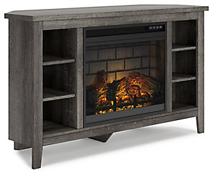 Arlenbry Corner TV Stand with Electric Fireplace, , large