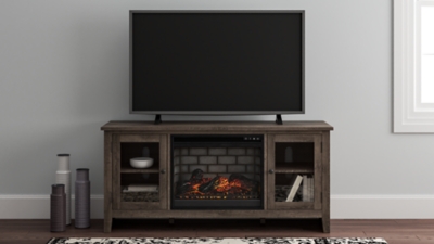 Arlenbry 60 TV Stand with Electric Fireplace for Larger Rooms, Gray