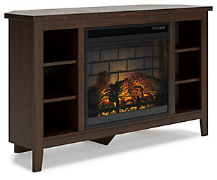 Camiburg Corner TV Stand with Electric Fireplace, , large