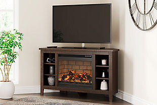 Camiburg Corner TV Stand with Electric Fireplace, , rollover