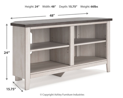 Dorrinson Corner TV Stand Dimensions