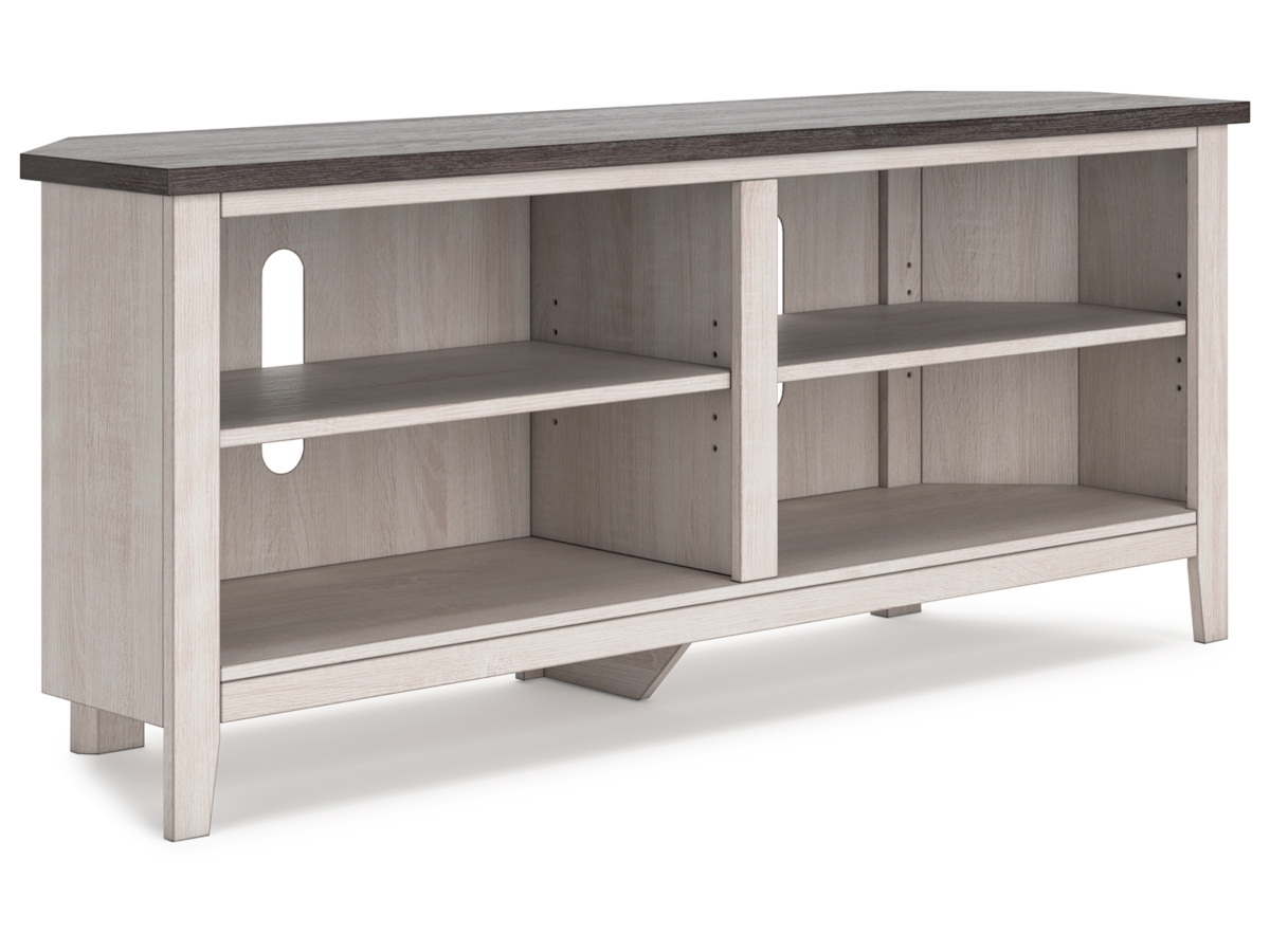 Dorrinson Corner TV Stand - Two-tone