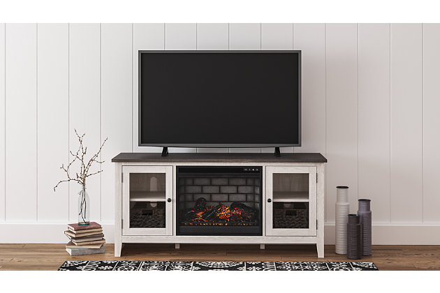 Dorrinson 60" TV Stand with Electric Fireplace | Ashley ...